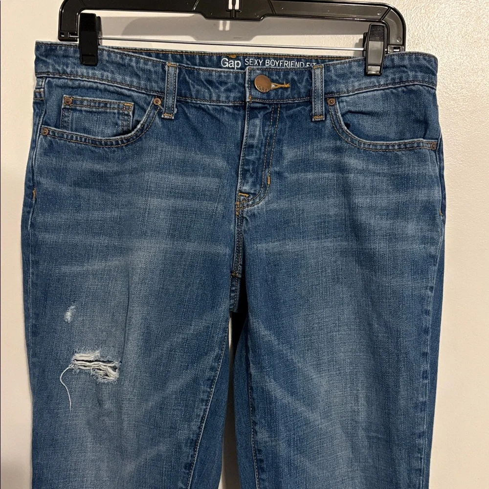 Gap Distressed Sex Boyfriend Jeans 6 - Picture 2 of 10